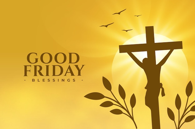 buen viernes santa pascua luz del sol fondo con hojas