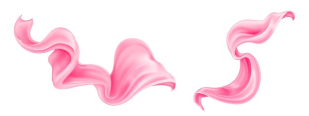 Bufanda de tela de cinta de raso rosa de tela voladora de seda