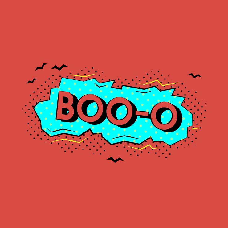 Vector gratuito burbuja boo-o