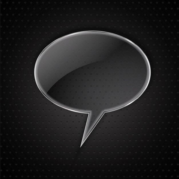 Burbuja de conversación con efecto brillante