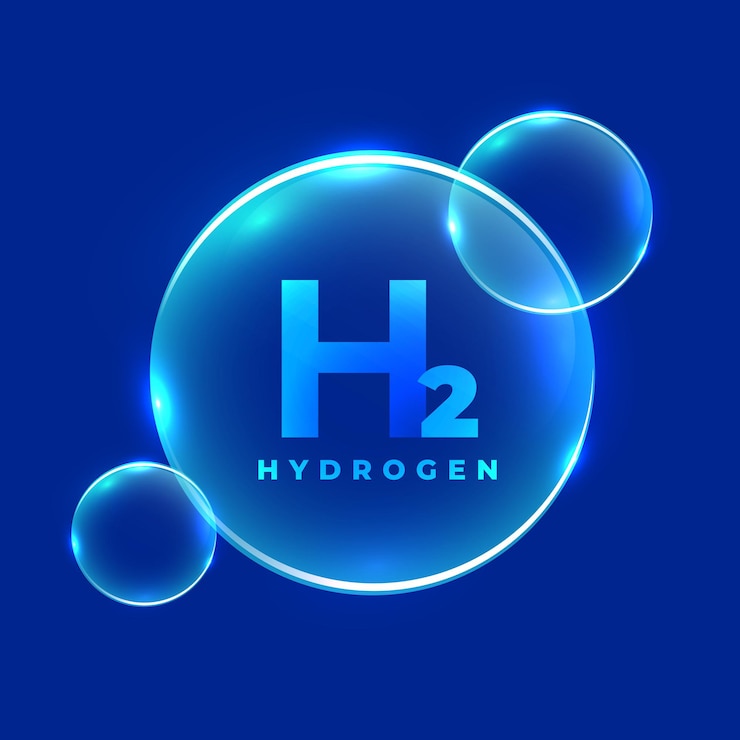 Vector gratuito burbuja de gas natural de hidrógeno h2 renovable