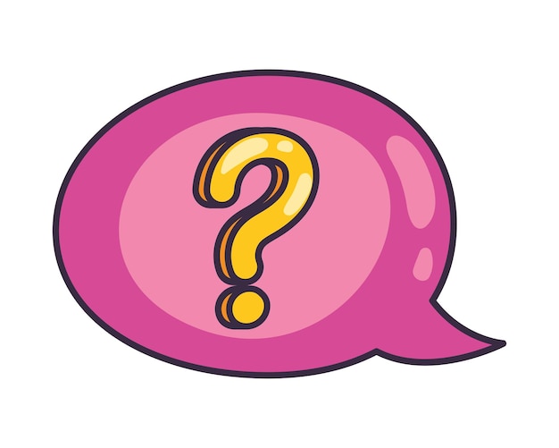 burbuja de habla con diseño de signo de interrogación icono aislado