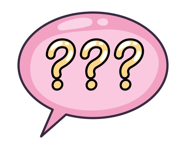 burbuja de habla con diseño de signo de interrogación icono aislado