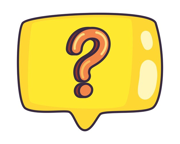 burbuja de habla con icono de diseño de signo de interrogación