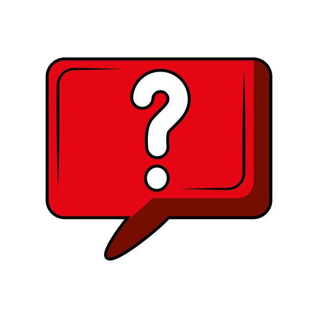 burbuja de habla con icono de diseño de signo de interrogación