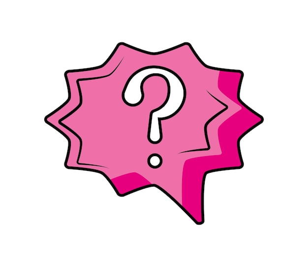 burbuja de habla con signo de interrogación icono de pensamiento