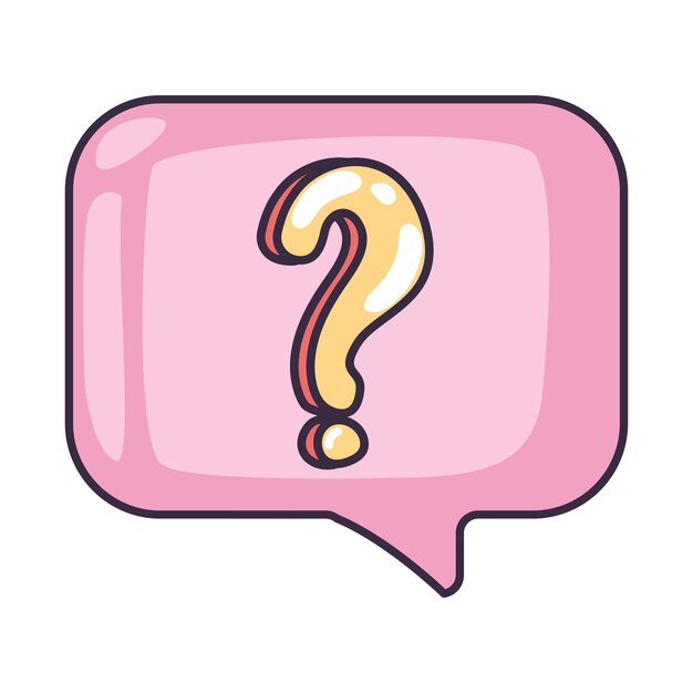 burbuja de habla con signo de interrogación vector de icono aislado