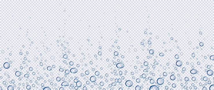 Vector gratuito burbujas de aire, agua efervescente efervescente, movimiento aqua