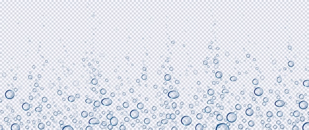 Burbujas de aire, agua efervescente efervescente, movimiento aqua