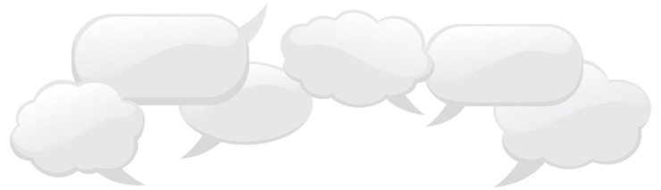 Vector gratuito burbujas de habla para conceptos de comunicación