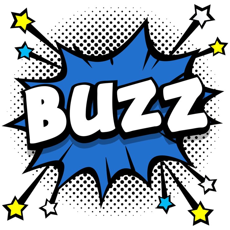 Buzz Pop art comic speech bubbles libro efectos de sonido
