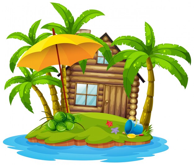 Cabaña en la isla