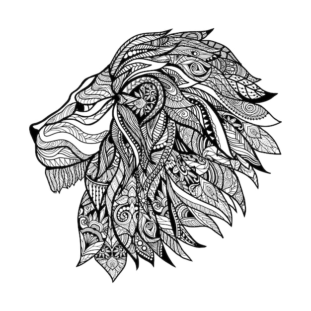 Cabeza de león decorativa