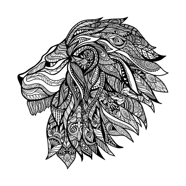 Cabeza de león decorativa