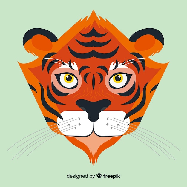 Vector gratuito cabeza de tigre