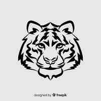 Vector gratuito cabeza de tigre