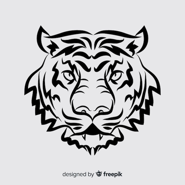 Vector gratuito cabeza de tigre