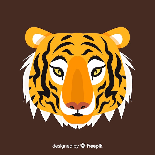 Vector gratuito cabeza de tigre