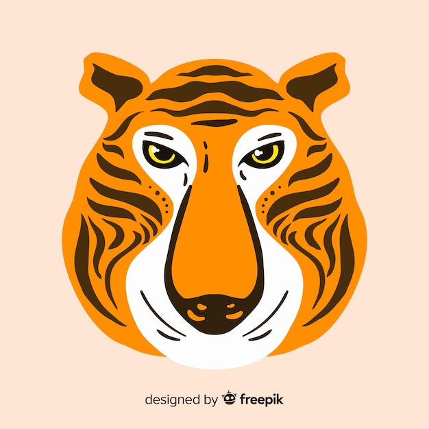 Vector gratuito cabeza de tigre