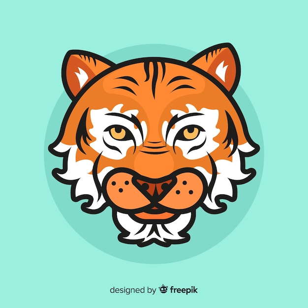 Vector gratuito cabeza de tigre