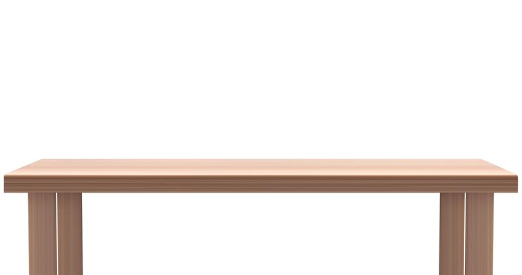 Vector gratuito cabina de mesa de madera marrón claro en 3d
