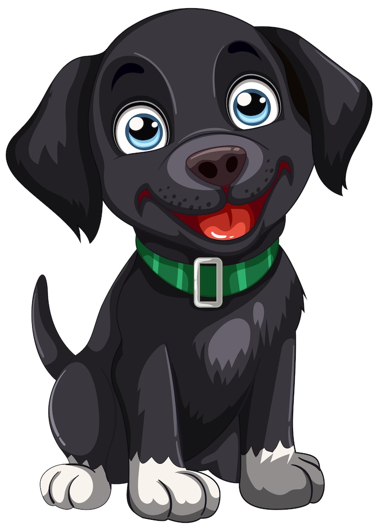 Vector gratuito un cachorro feliz con ojos azules brillantes