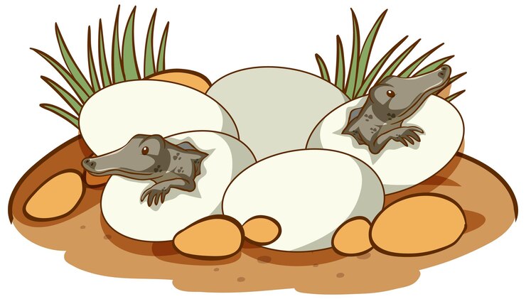 Vector gratuito caimanes saliendo de huevos