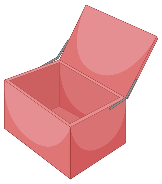 caja abierta sobre fondo blanco