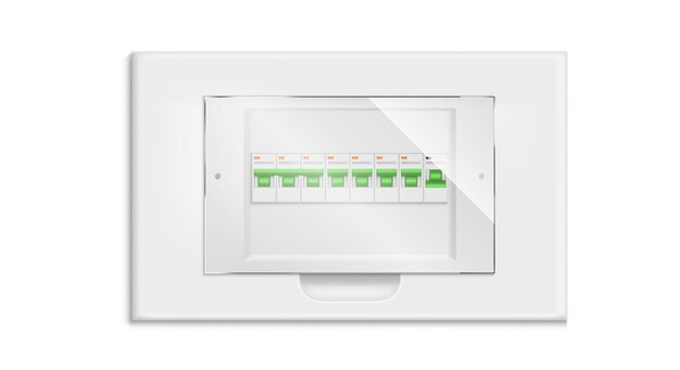 Caja de fusibles, cuadro eléctrico con conmutadores on off