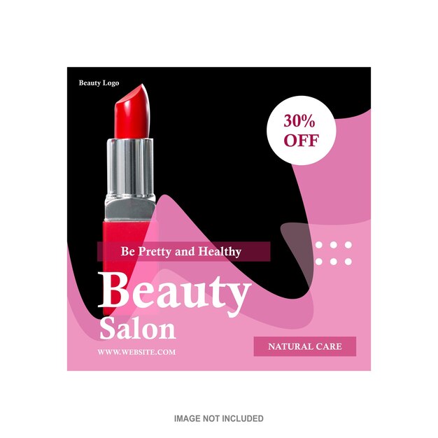 Una caja de lápiz labial rojo para salón de belleza.
