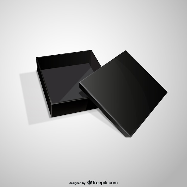 icono de caja de cartón negra con tapa abierta. 4377102 Vector en Vecteezy