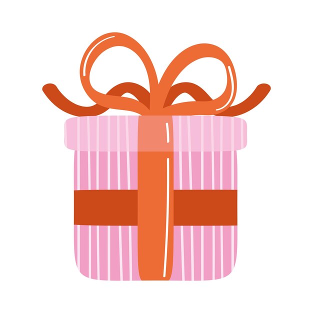 caja de regalo rosa presente