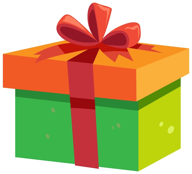 Caja de regalo sobre un fondo blanco