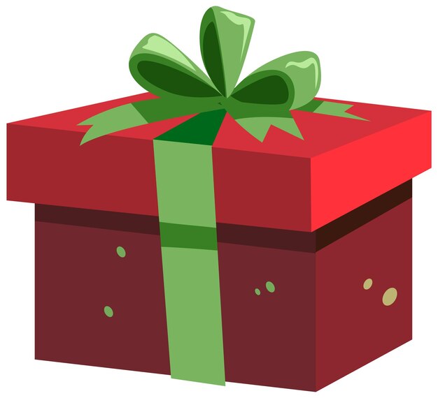 Caja de regalo sobre un fondo blanco