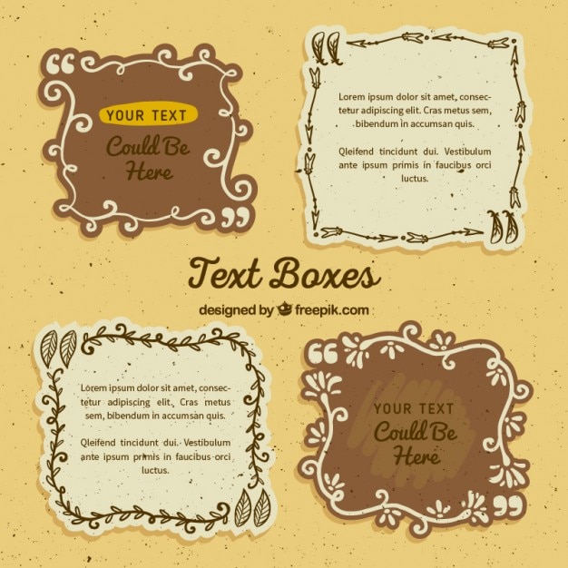 Cajas de texto de estilo boho