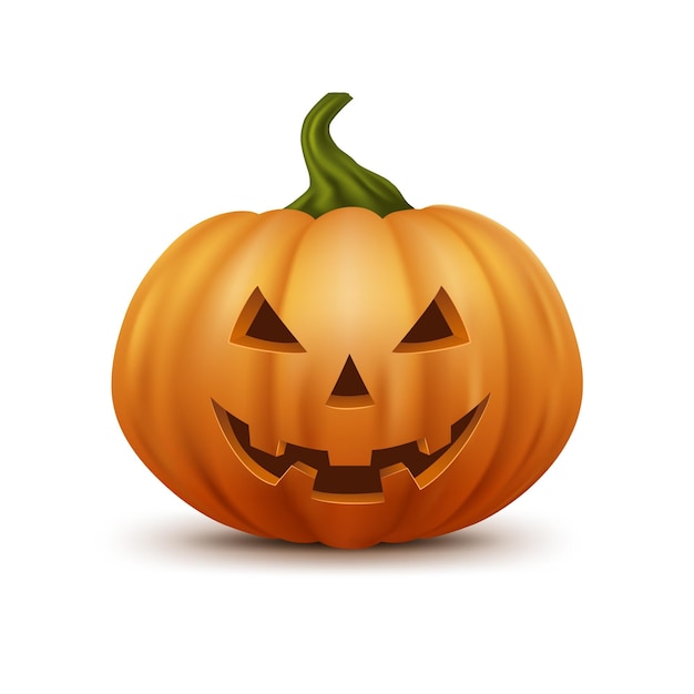 Vector gratuito calabaza de halloween realista