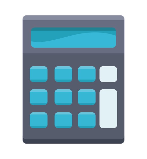 calculadora, dispositivo matemático, icono digital