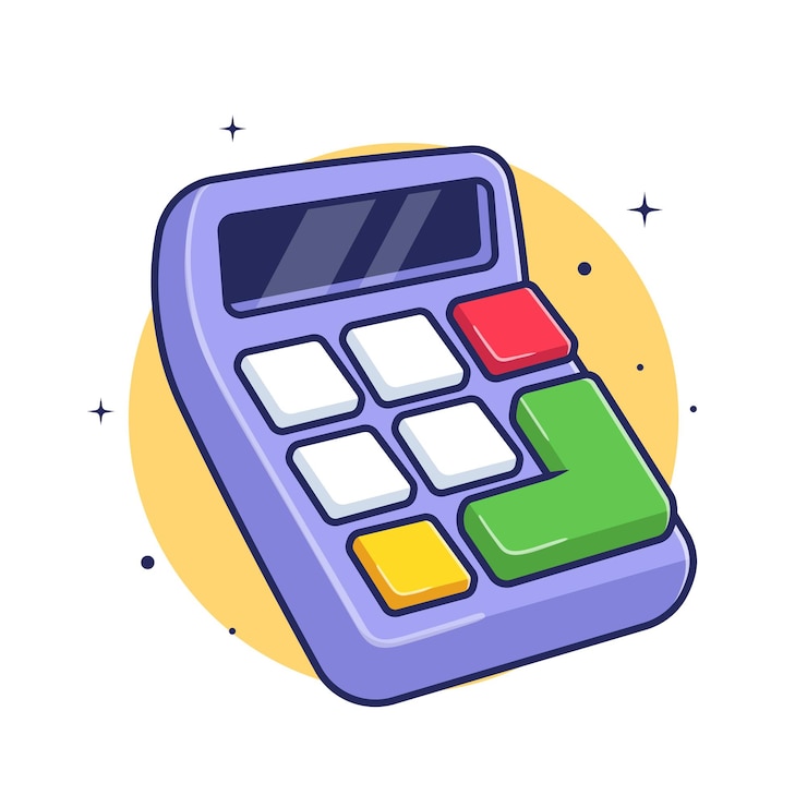 Vector gratuito calculadora icono vectorial de dibujos animados flotante ilustración finanzas icono de negocios vector plano aislado