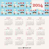 Vector gratuito calendario 2014 con concept salud