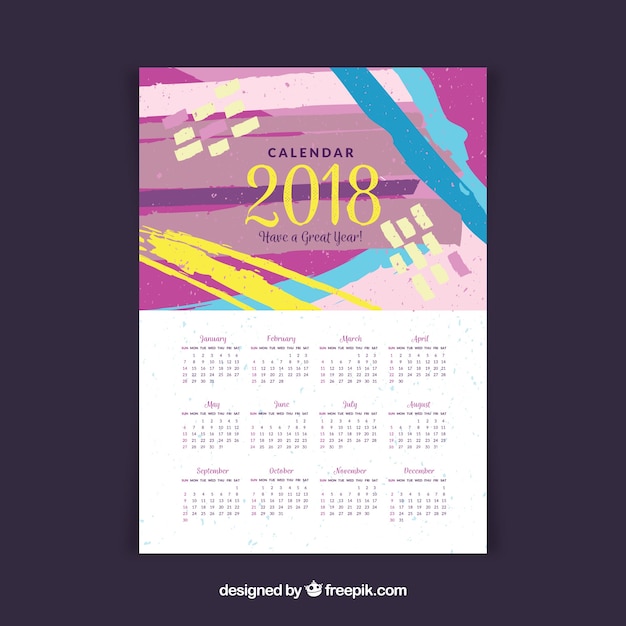 Vector gratuito calendario 2018 creativo