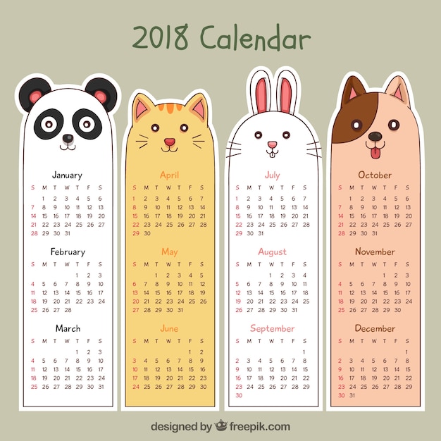 Calendario 2018 hecho a mano