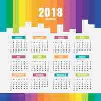 Vector gratuito calendario 2018