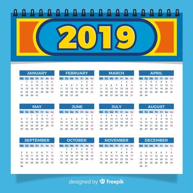 Calendario 2019