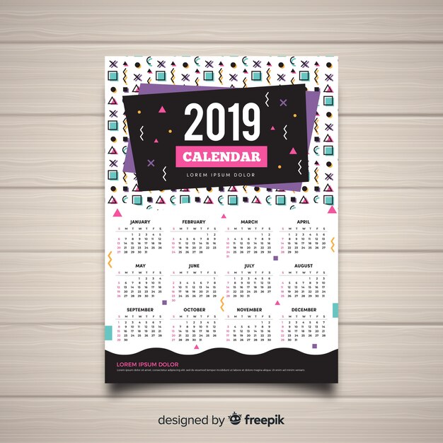 Calendario 2019