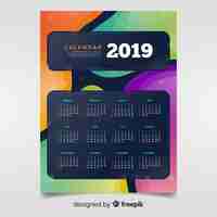 Vector gratuito calendario 2019