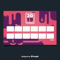 Vector gratuito calendario 2019