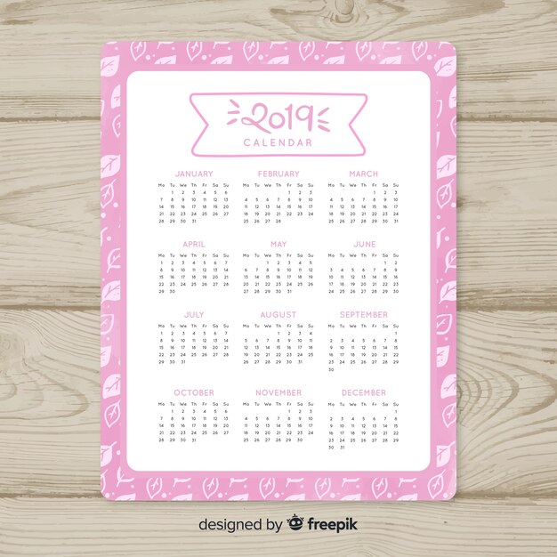 Calendario 2019
