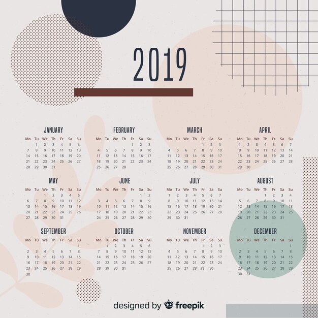 Calendario 2019