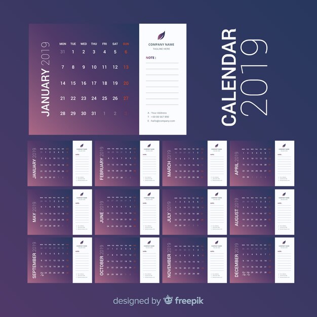 Calendario 2019