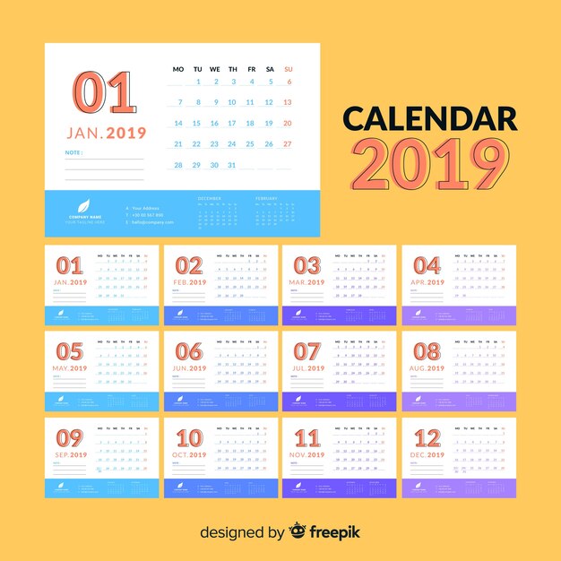 Calendario 2019